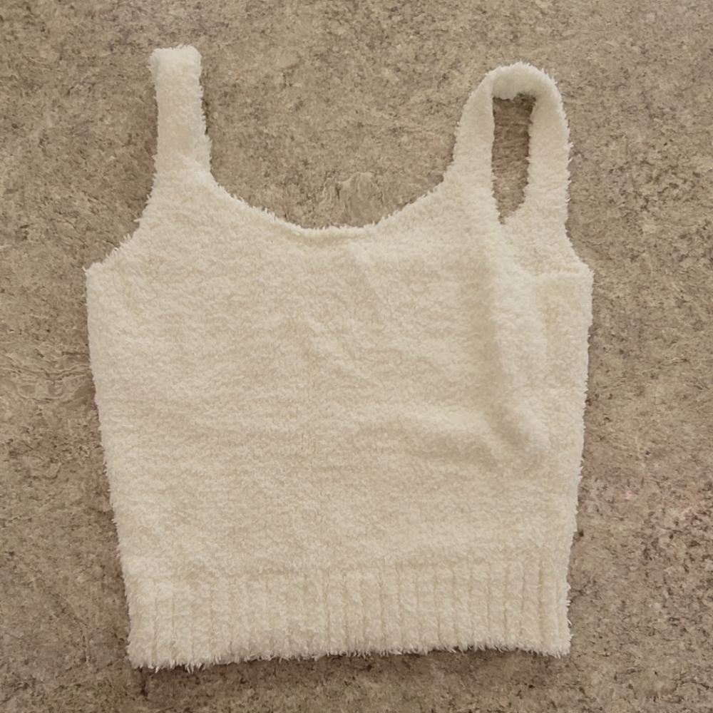 SKIMS Cozy Knit Top Small Medium Bone